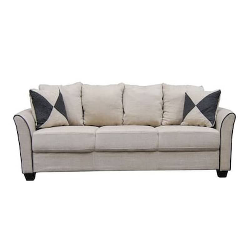 WOODWELL Τριθέσιος Καναπές Woodwell Ashley 198x80cm - Μπεζ/ Γκρι