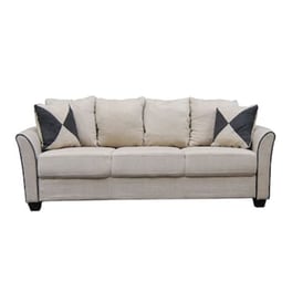 Τριθέσιος Καναπές Woodwell Ashley 198x80cm - Μπεζ/ Γκρι
