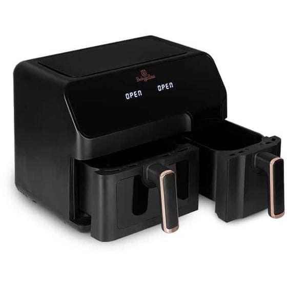 BERLINGER HAUS BH-9467 με 2 Αποσπώμενους Κάδους 2700 W 9 L Μαύρο Φριτέζα Αέρος image 2