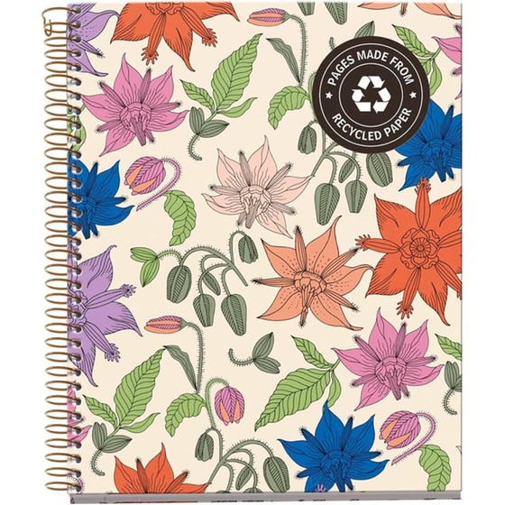 Τετράδιο Σπιράλ Miquelrius A5 Vintage Lily 120 Φύλλων image 0