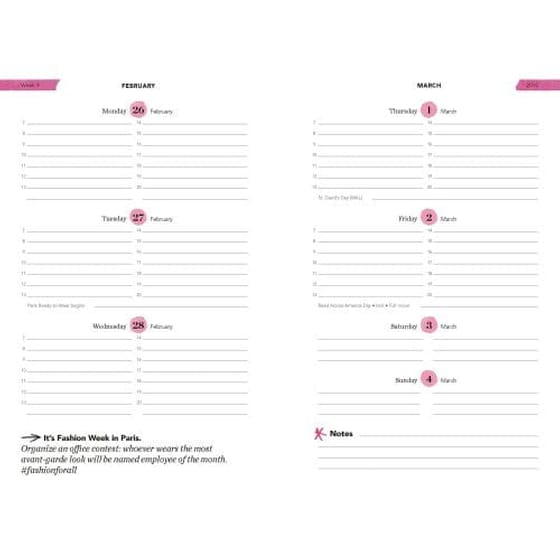 Parisian Chic- Weekly Desk Planner 2018 image 1