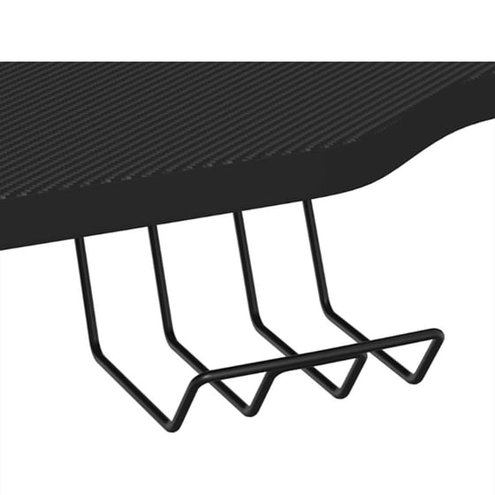 Γραφείο Gaming VidaXL με Πόδια σε Σχήμα K 110x60x75 cm - Μαύρο image 6
