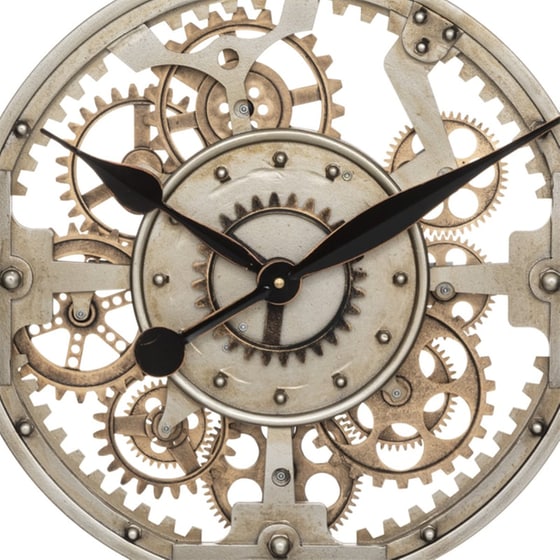 Ρολόι Τοίχου Αθόρυβο Spitishop Μεταλλικό Φ70x7 cm - Ασημί/Μαύρο image 3