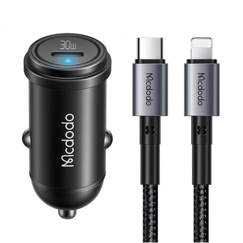 MCDODO Φορτιστής Αυτοκινήτου Mcdodo CC-7492 Με Καλώδιο USB-C σε Lightning 30W - Black