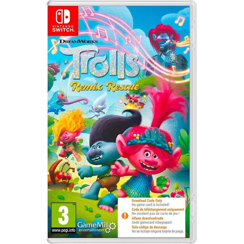 Dreamworks Trolls: Remix Rescue (Code in a Box) - Nintendo Switch