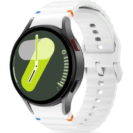 Λουράκι Tech-Protect Silicone Sport για Samsung Galaxy Watch 47/46/45/44/43/42/40mm - White image 0
