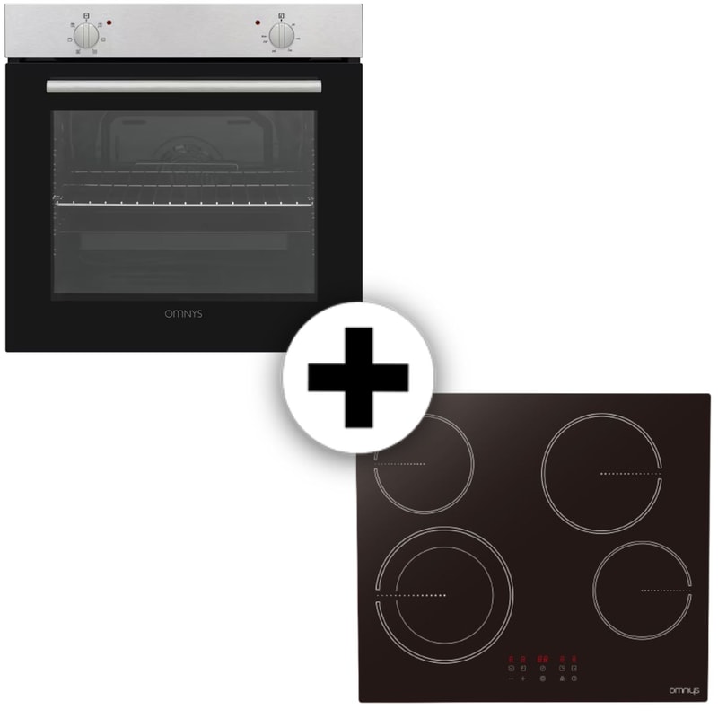 OMNYS CH641TFB BINBL-75 78 Lt Inox Εντοιχιζόμενος Σετ Φούρνος και Εστία