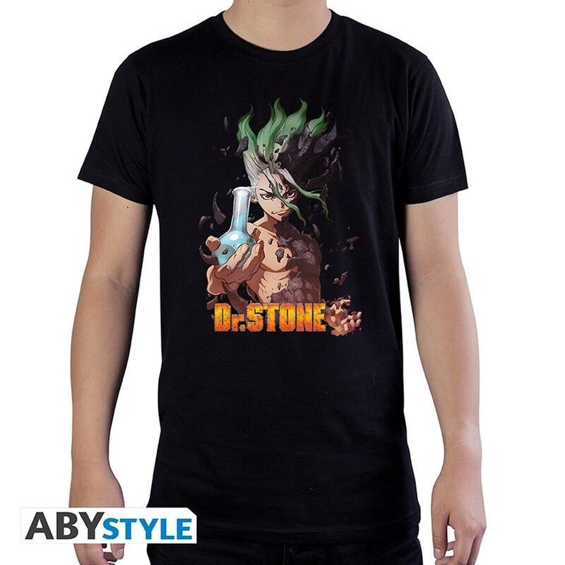 ABYSTYLE T-shirt Abystyle Dr. Stone Senku - Μαύρο