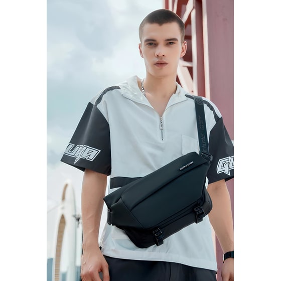 Τσαντάκι Ώμου Crossbody Arctic Hunter YB00046 με Θήκη Tablet - 10lt - Μαύρο image 6