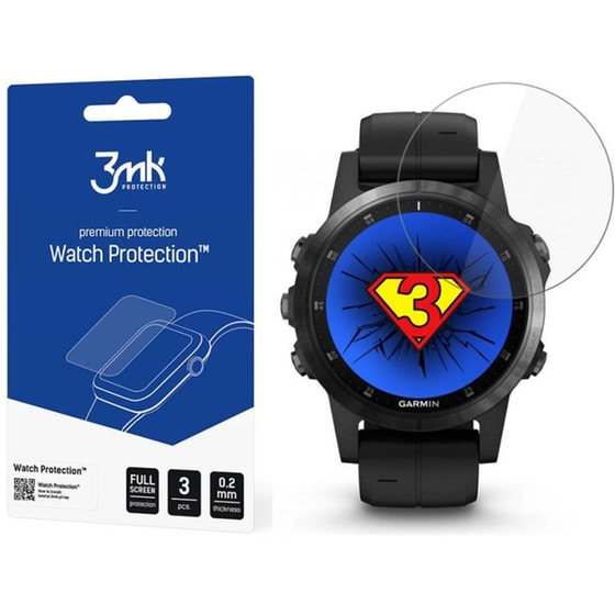 Προστασία Οθόνης 3MK Watch ARC για Garmin Fenix 5 Plus (3τμχ) image 0