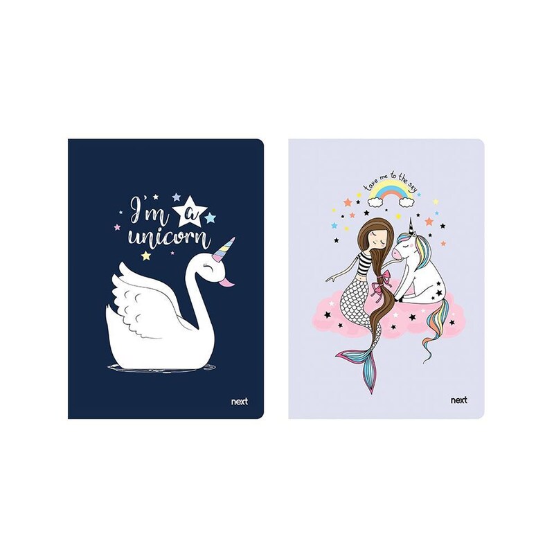 Τετράδιο Καρφίτσα Next 40Φ Unicorns I 17x25εκ. 40 Φύλλων (1 Τεμάχιο) NEXT