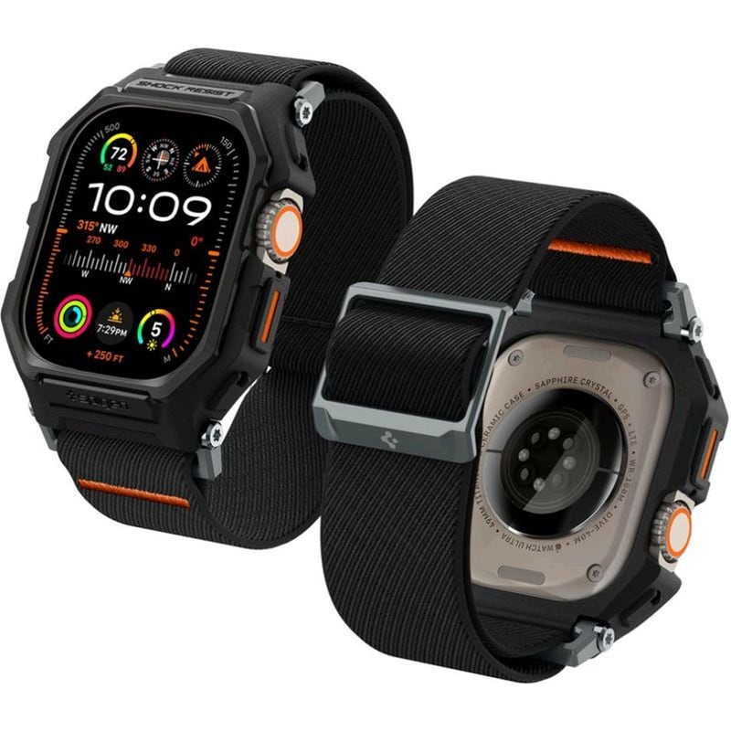 Spigen Lite Fit Pro - Unibody Θήκη Με Λουράκι Apple Watch Ultra 2 / Ultra 1 49mm - Matte Black (acs07104)