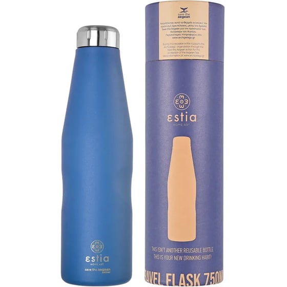Θερμός Estia Home Art Save The Aegean Denim Blue 750 ml image 0