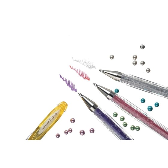 Στυλό Gel UNI Signo Sparkling 1.0 mm Λιλά image 1