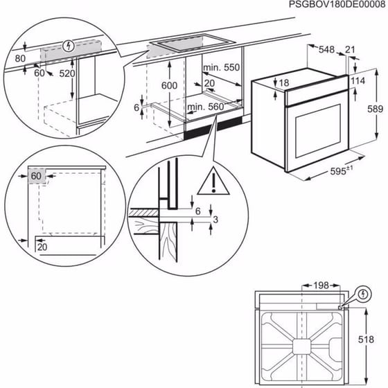 AEG TU5PB431SB 72 Lt Μαύρο Εντοιχιζόμενος Φούρνος Άνω Πάγκου image 6
