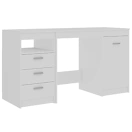 Γραφείο με Συρτάρια VidaXL από Μοριοσανίδα 140x50cm - Λευκό