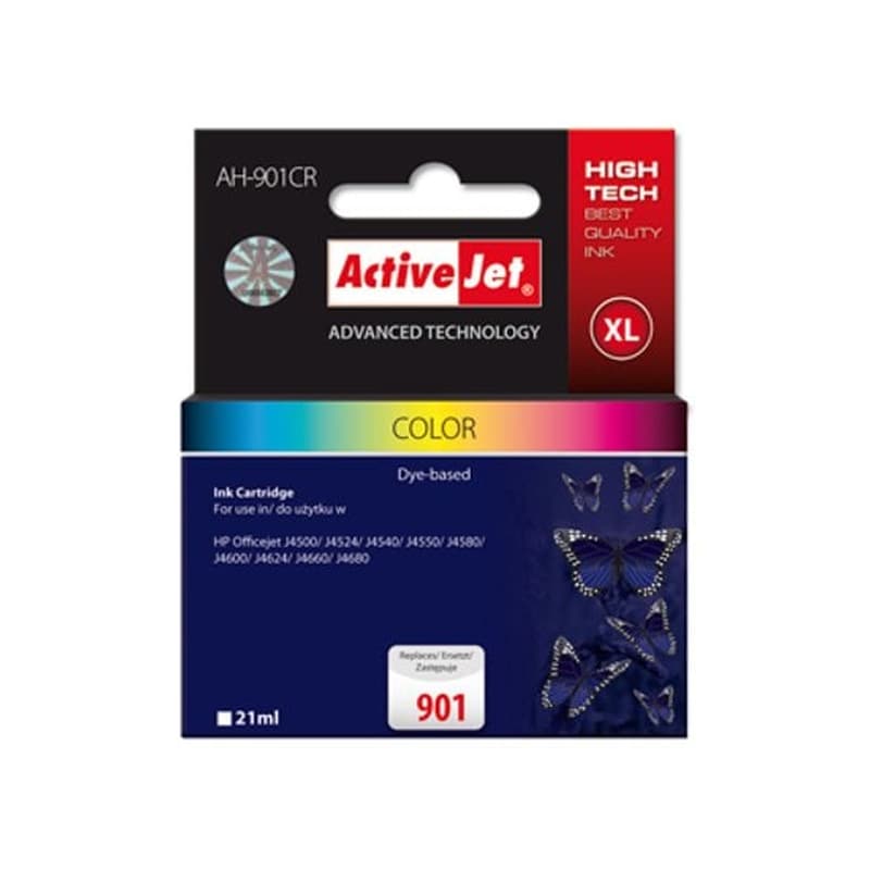 Συμβατό HP 901 Πολλαπλό Μελάνι Εκτυπωτή AH-901CR ACTIVEJET