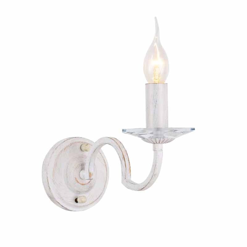 ACA DECOR Απλίκα Τοίχου Aca Geisha Dl9361wwg Μεταλλική 11x27x18 cm - Λευκή/Χρυσή