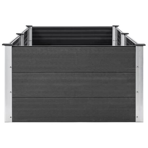Vidaxl Ζαρντινιέρα Υπερυψωμένη Γκρι 250 X 100 X 54 Εκ. Από Wpc image 4