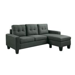 Τριθέσιος Γωνιακός Καναπές Woodwell Porto 179x90cm - Γκρι