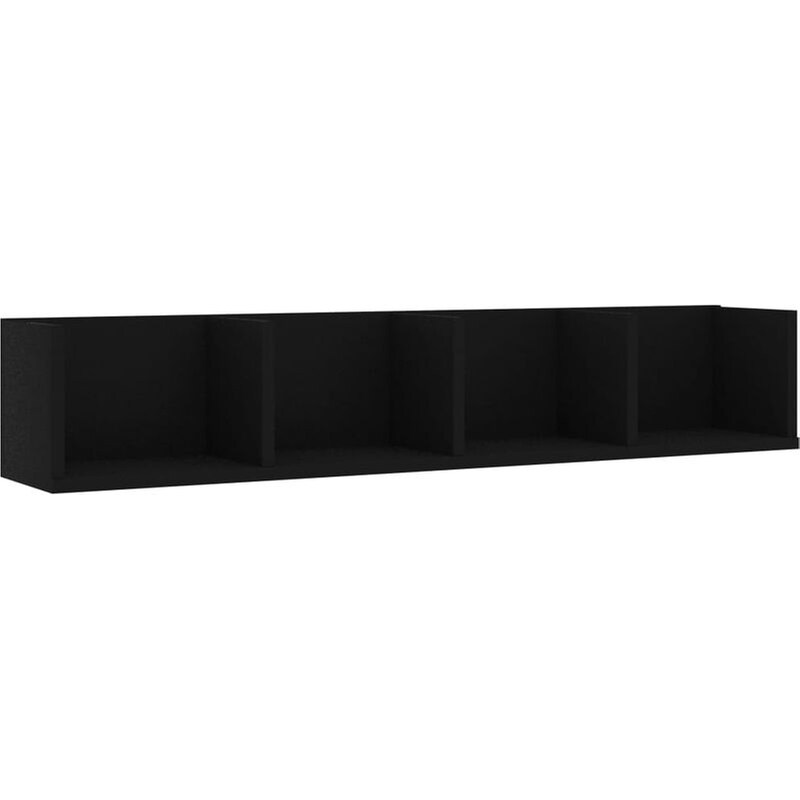 VIDAXL Ράφι Τοίχου VidaXL από Μοριοσανίδα 100x18x18 cm - Μαύρο