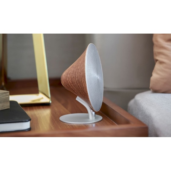 Mini Halo One Walnut Φορητό Ηχείο 5W - Ασημί/ Σκούρο Καφέ image 6