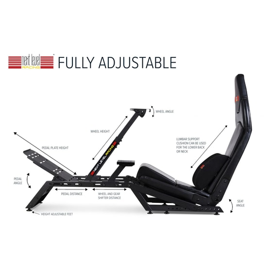 Καρέκλα Gaming Next Level Racing F-GT Simulator Cockpit από Χάλυβα - Μαύρη image 6