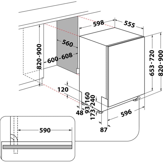 WHIRLPOOL W8I HF58 TU 14 Σερβίτσια Πλήρως Εντοιχιζόμενο Πλυντήριο Πιάτων image 10