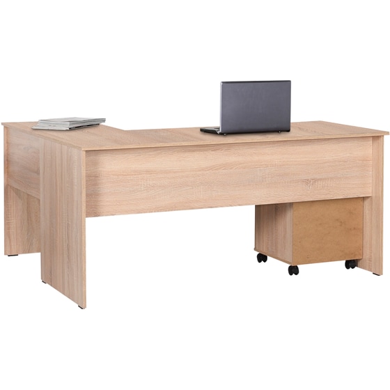 Γωνιακό Γραφείo 24Mall Miracolo από Μοριοσανίδα 114x72x75 cm - Μπεζ image 3