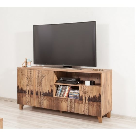 Έπιπλο Τηλεόρασης 24Mall Mare Atlantic Pine από Μοριοσανίδα 160x45x65 cm - Καφέ image 1