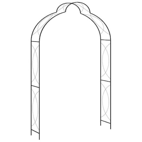 Vidaxl Αψίδα Κήπου Μαύρη 150 X 34 X 240 Εκ. Σιδερένια image 0