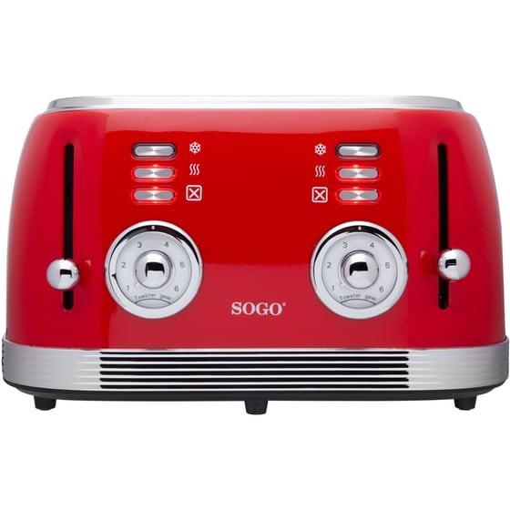 SOGO TOS-SS-5465 4 Θέσεων 1500W Κόκκινο Φρυγανιέρα image 4