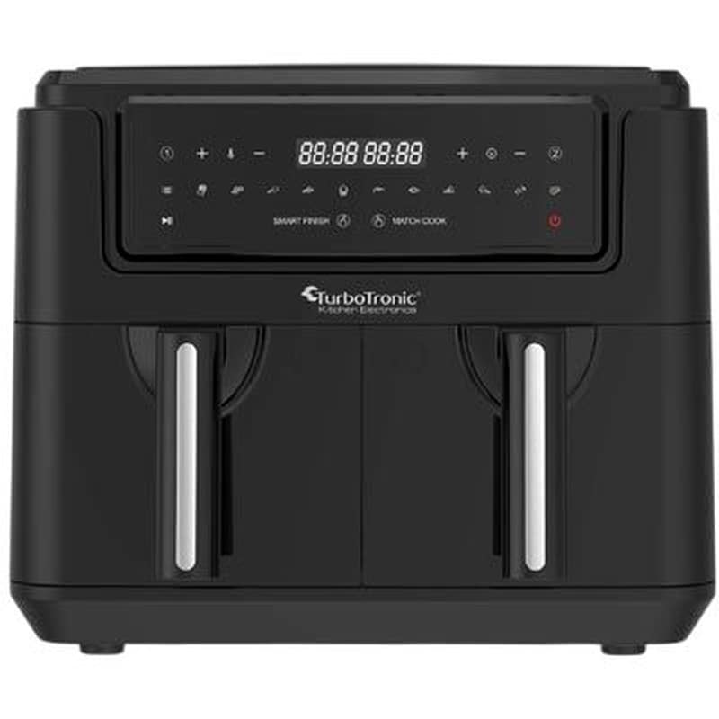 TURBOTRONIC TT-AF118 με Διπλό Αποσπώμενο Κάδο 1750 W 7.6 L Μαύρο Φριτέζα Αέρος