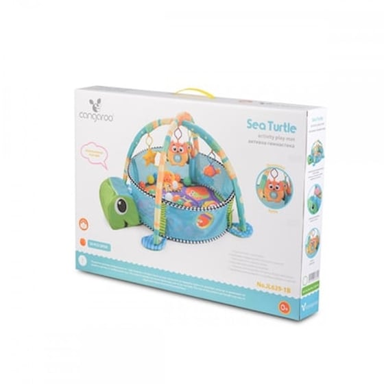 Γυμναστηριο Χαλακι Πισινα Με Διχτυ 3in1 Cangaroo Playmat Sea Turtle image 4