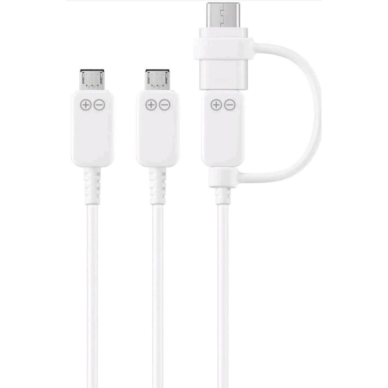 OEM Σετ Καλωδίων Samsung Multi Charging 3in1 Usb to MicroUsb, Usb-C 1.33m - White