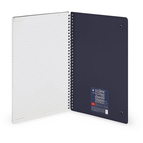 Σημειωματάριο Legami Ριγέ Σπιράλ Maxi Α4 Moth image 1