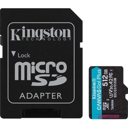 Kingston Canvas Go microSDXC 512GB Class 10 U3 UHS-I με αντάπτορα