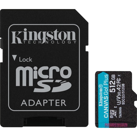 Kingston Canvas Go microSDXC 512GB Class 10 U3 UHS-I με αντάπτορα image 0