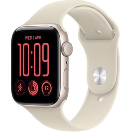 Apple Watch SE 3 GPS 44mm Starlight Aluminium Case with Sand Sport Band - S/M