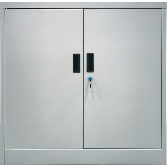 Ντουλαπα Woodwell Δίφυλλη Μεταλλική 90x40x90cm - Γκρι image 2