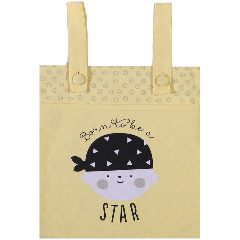 NEF - NEF Κρεμαστή Θήκη Οργάνωσης Nef-nef Rock Star Υφασμάτινη 30x32 cm - Κίτρινο/ Με σχέδιο