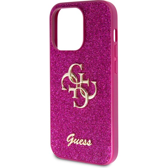 Θήκη Apple iPhone 15 Pro - Guess Fixed Glitter 4g Logo Case - Μωβ image 7