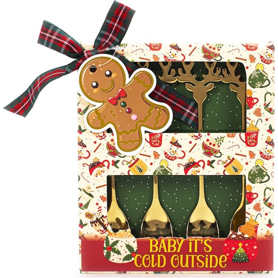 Tri-Coastal Design Κουτάλια Reindeer Xmas - 4 Τμχ image 0