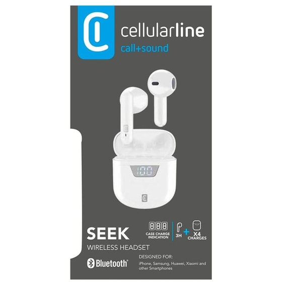 Ακουστικά Bluetooth Cellularline Seek Pro - Λευκά image 1