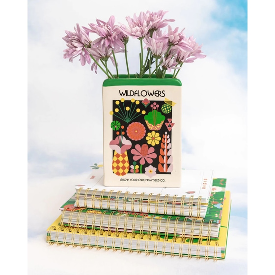 Διακοσμητικό Βάζο Ban.Do Wildflower Seeds Κεραμικό 18.5x6.5x13 cm - Λευκό image 3