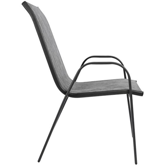 Πολυθρόνα Woodwell Μεταλλική Με Textilene 55x72x91cm - Γκρι image 1