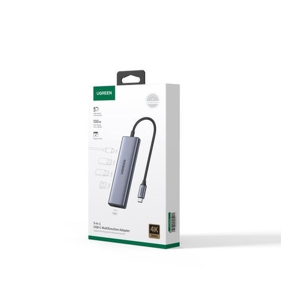 Ugreen Cm511 USB-C Docking Station με HDMI 4K PD Ethernet Γκρι image 6