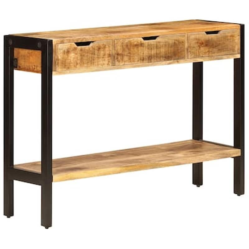 Vidaxl Κονσόλα Με 3 Συρτάρια 110 X 35 X 75 Εκ. Από Μασίφ Ξύλο Μάνγκο