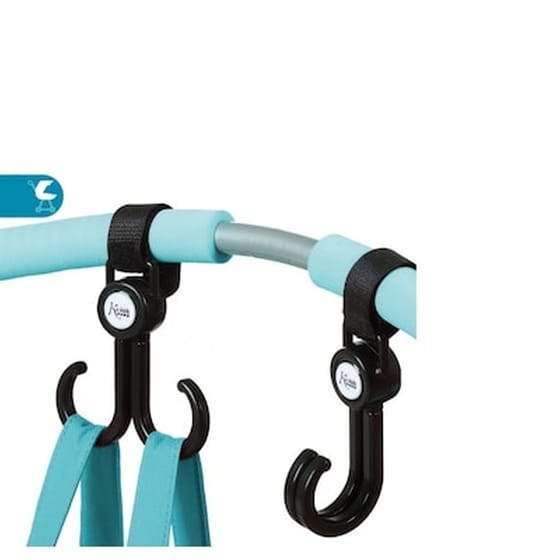 Kiokids, Γάντζος Καροτσιού Με Περιστροφή 360 Μοίρες,1540, 2τμχ image 0