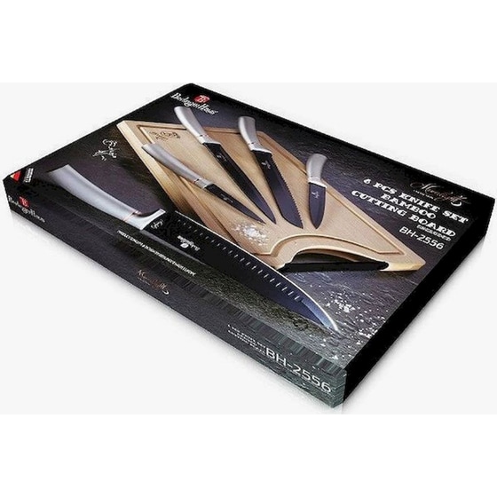 Σετ Μαχαίρια Berlinger Haus Moonlight Edition από Ανοξείδωτο Ατσάλι με Επιφάνεια Κοπής από Μπαμπού 5 Τμχ image 1